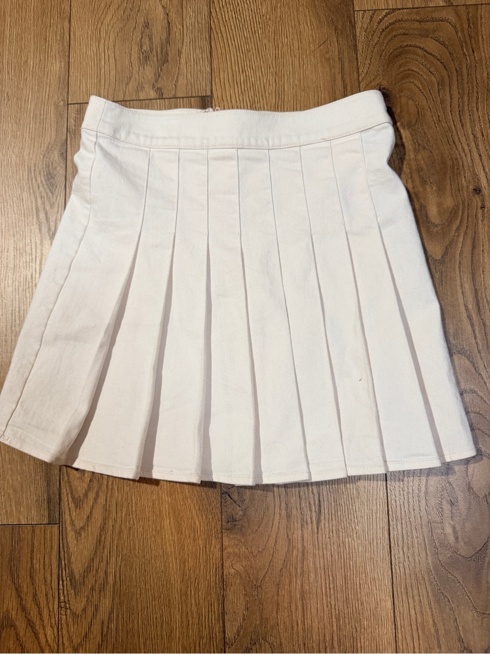 Altar'd State White Pleated Mini Skirt